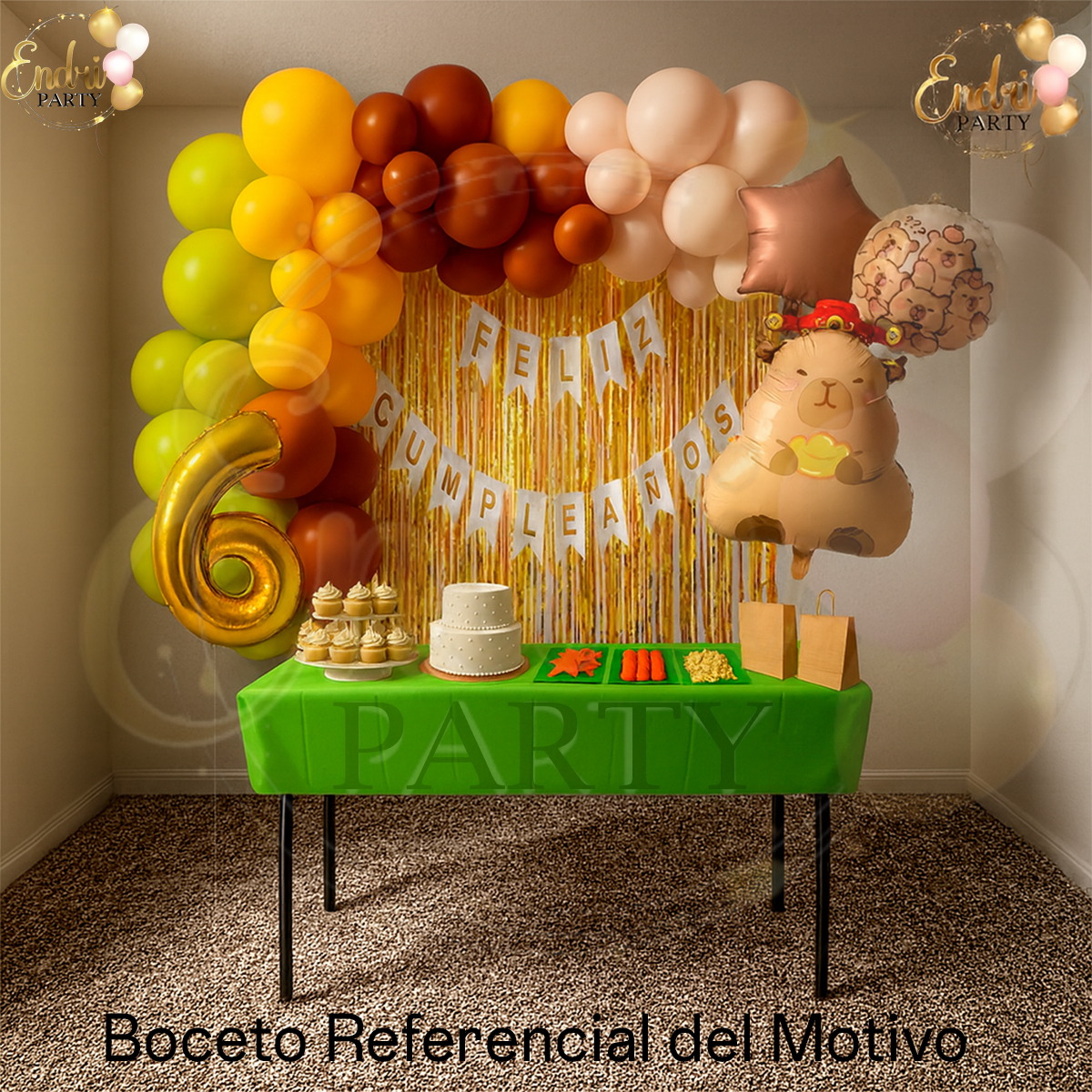 Pack de Decoración Temática CAPIBARA NIÑO - Imagen 2