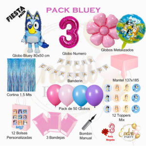 Pack de Decoración Temática BLUEY NIÑA