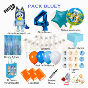 Pack de Decoración Temática BLUEY NIÑO