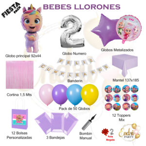 Pack de Decoración Temática BEBES LLORONES