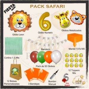 Pack de Decoración Temática SAFARI