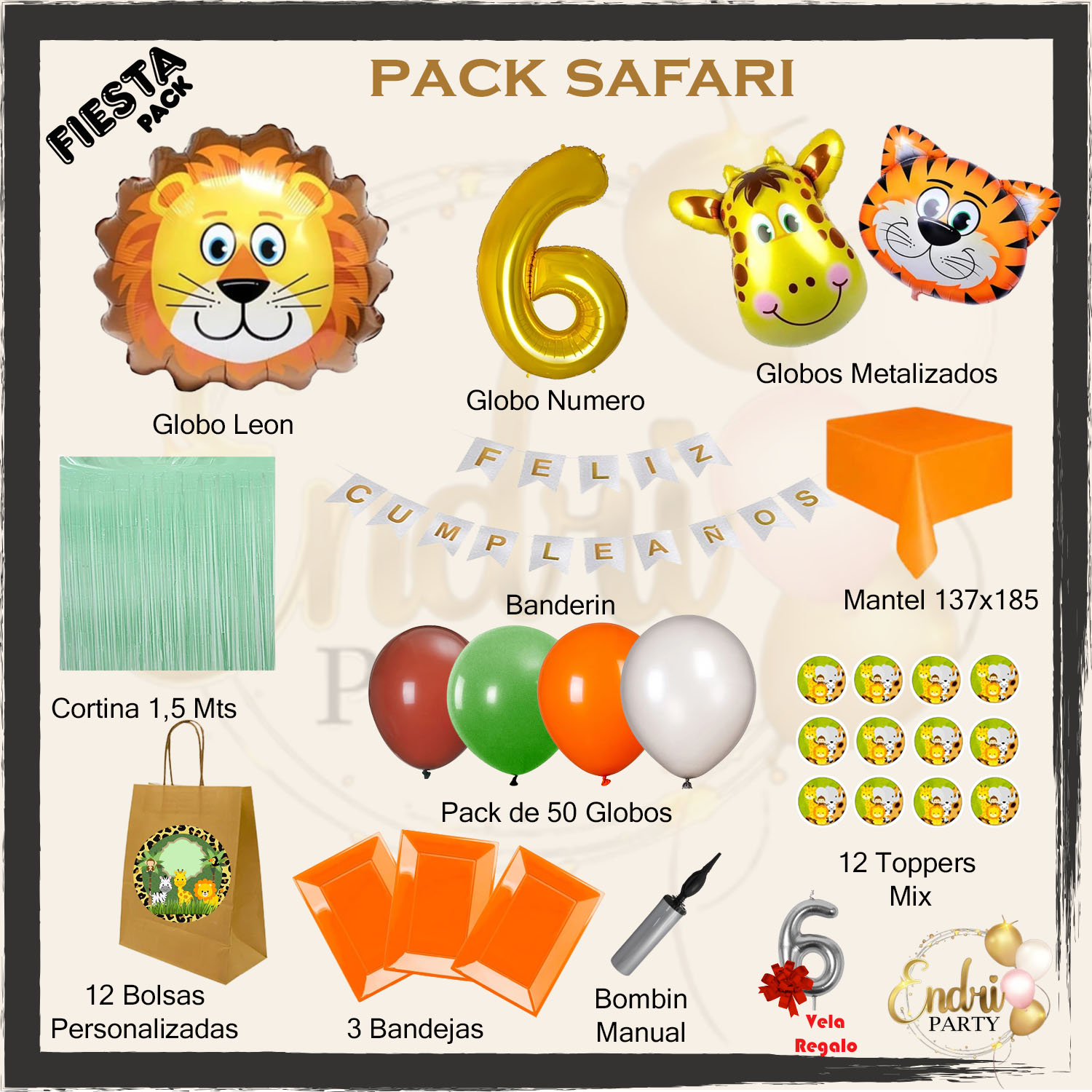 Pack de Decoración Temática SAFARI