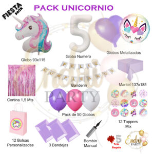 Pack de Decoración Temática UNICORNIO
