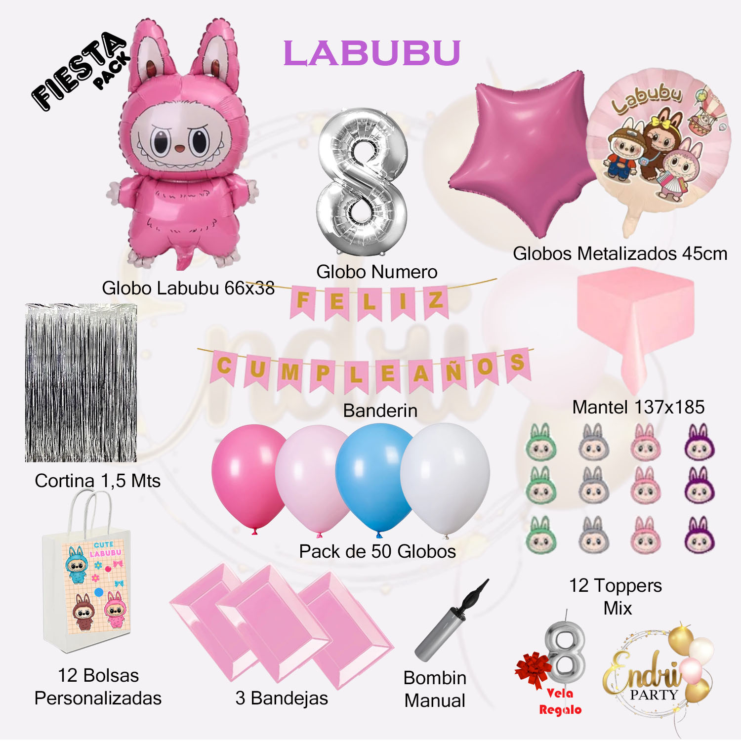 Pack de Decoración Temática LABUBU