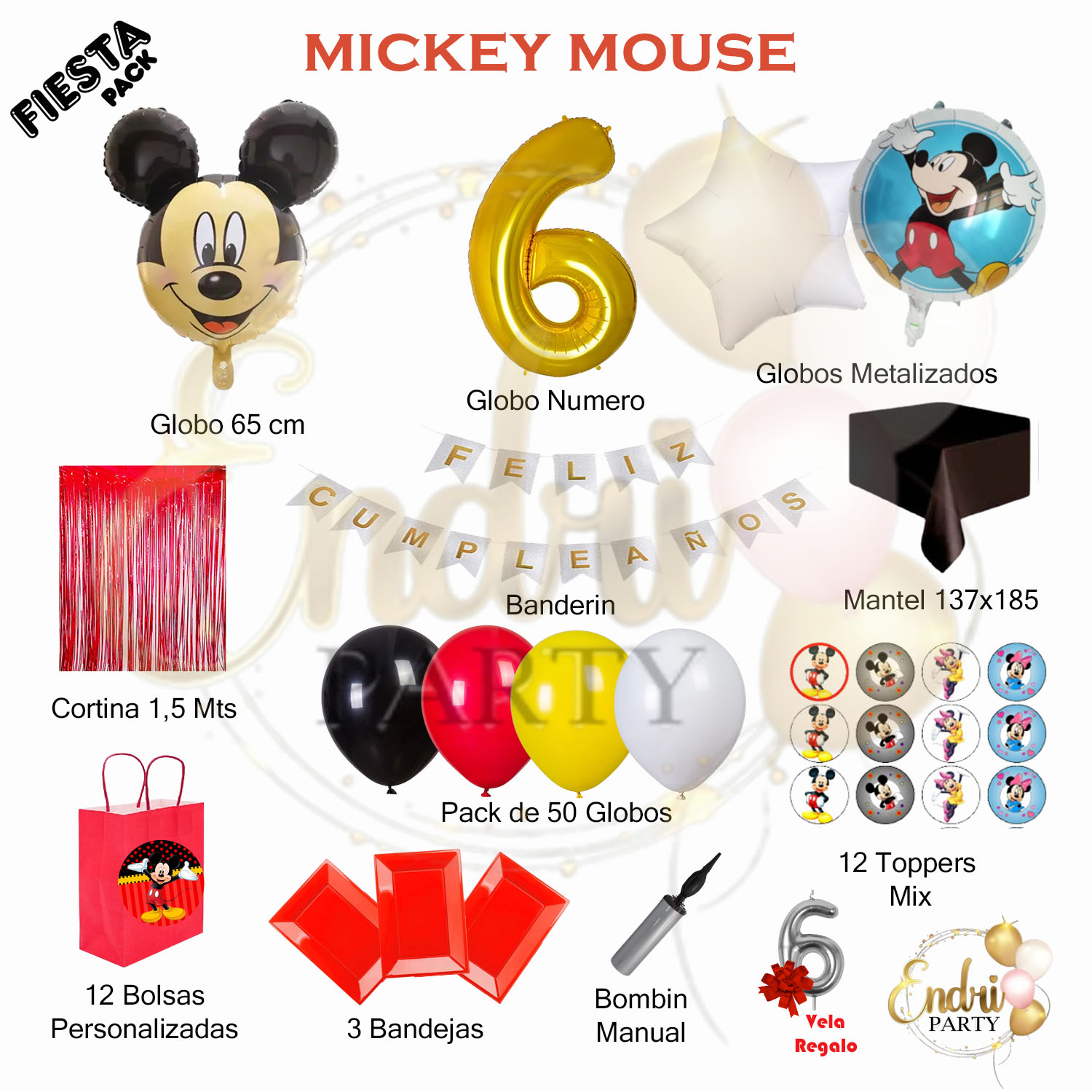 Pack de Decoración Temática MICKEY