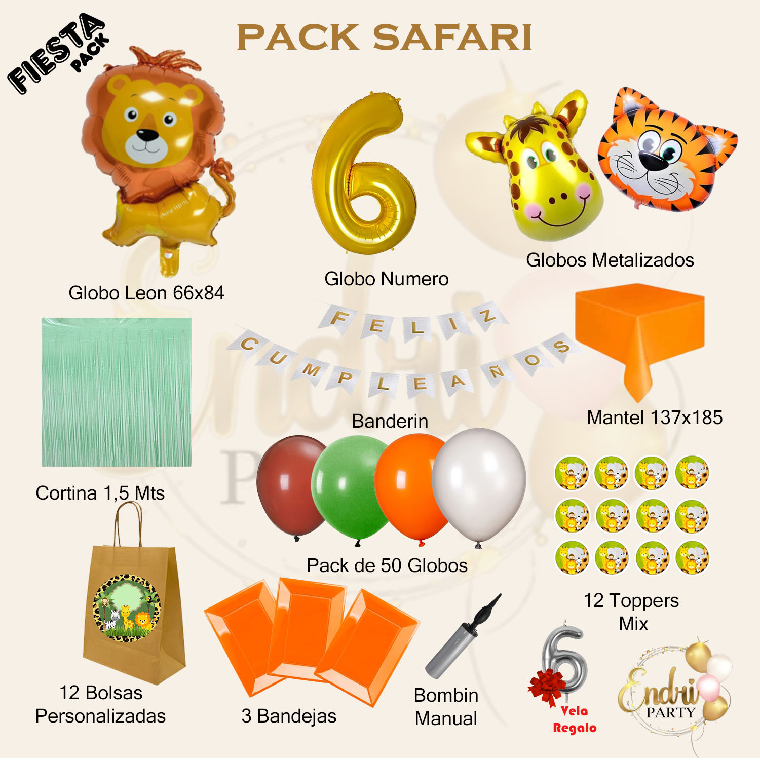Pack de Decoración Temática SAFARI - Imagen 2