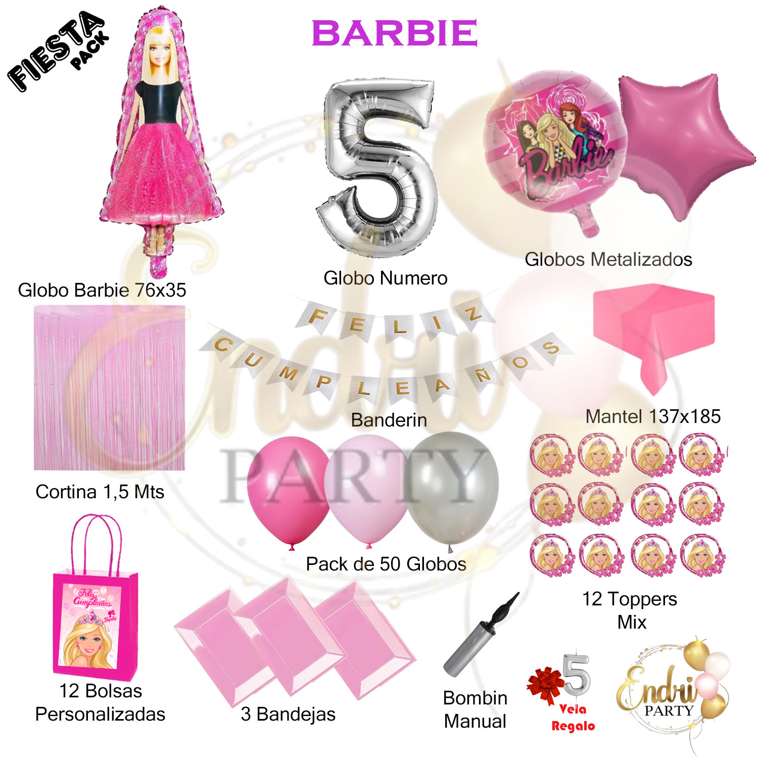 Pack de Decoración Temática BARBIE
