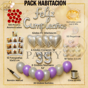 Pack Decorativo Habitación Feliz Cumpleaños