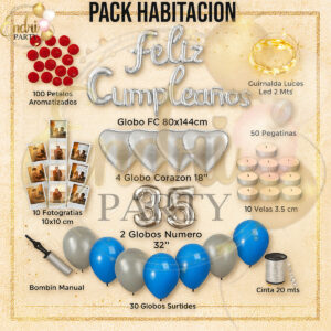 Pack Decorativo Habitación Feliz Cumpleaños