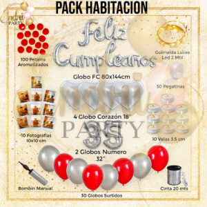 Pack Decorativo Habitación Feliz Cumpleaños