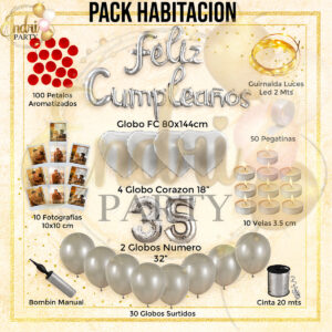 Pack Decorativo Habitación Feliz Cumpleaños